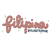 ninalaurio new post asian filipino rollerskate Sticker