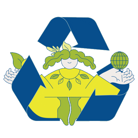 OuterEdit green sustainability environment recycle Sticker
