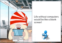Gnome Computer Geek GIF