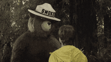 Smokey Bear Hug GIF