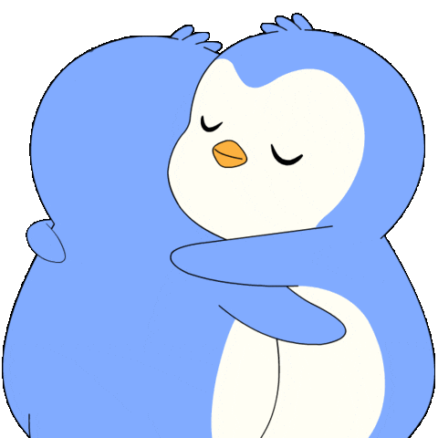 Everything Will Be Ok Hug GIF by Pudgy Penguins