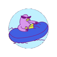 hola_corbox chill verano agua mar Sticker