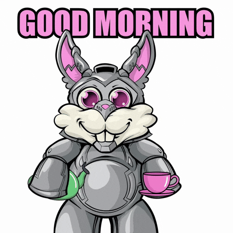 Good Morning Coffee GIF by Robotic Rabbit Syndicate