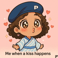 Floating Hearts Pucker Up GIF by Persona