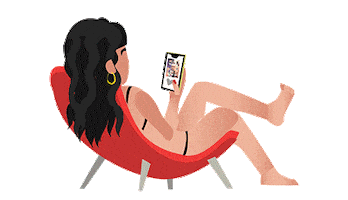 Swiping Beach Day Sticker