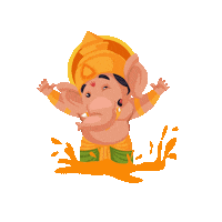 Ganesh Chaturthi Wish Sticker by Creative Hatti