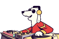 dance dog Sticker by Bakermat