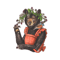 Bear Robin Sticker by nosopatches