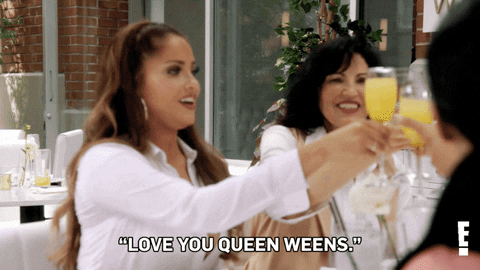 relatively nat and liv cheers GIF by E!