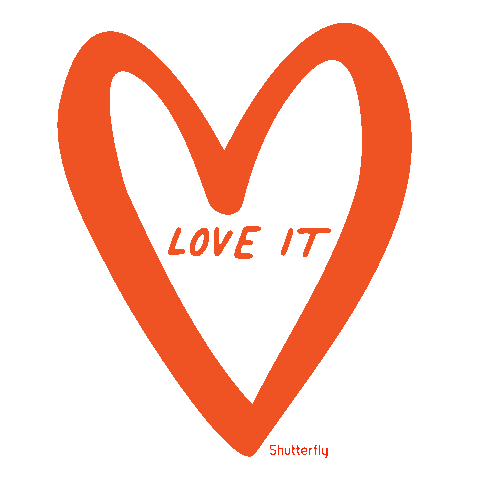 Love It Orange Sticker by Shutterfly