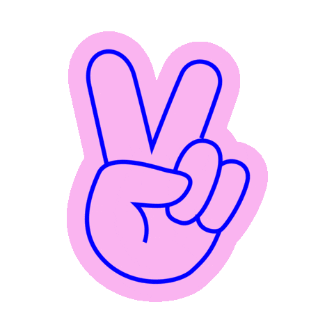 dreierlei giphyupload peace hand dreierlei Sticker