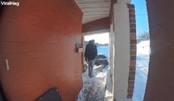 Icicle Falls and Smacks Guy on the Head