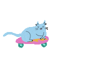 Cat Skateboard Sticker by Tobyilikecats