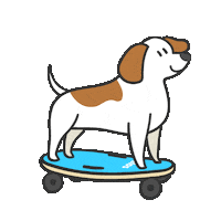 Dog Skating Sticker by Elos Skateboards