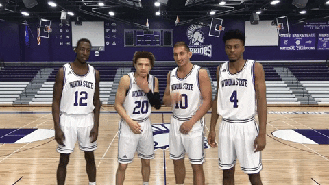 Basketball Warriors GIF by WinonaStateATH