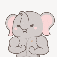 untamedelephants cute animals strong flex GIF