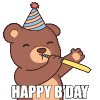 Celebrate Happy Birthday Sticker by BEARISH