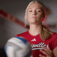Volleyball Go Cards GIF by Louisville Cardinals