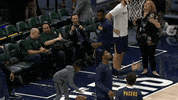 indiana pacers fist bump GIF by NBA
