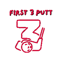 3 Putt Sticker by BagTag Golf