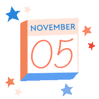 Vote Now Election Day Sticker by Meri Meri