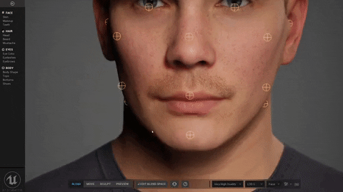 Character Creator Metahumans GIF by Unreal Engine