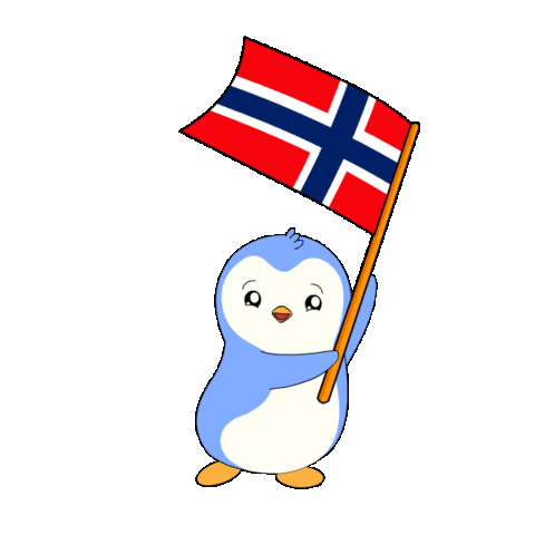 Penguin Flag Sticker by Pudgy Penguins