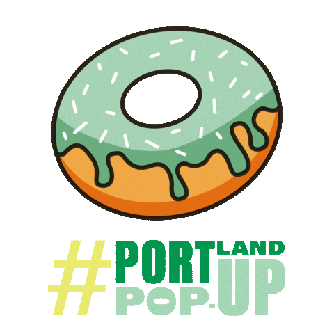 Portland_PopUp giphyupload donut portland doughnut Sticker