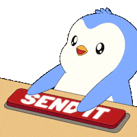 Send Lets Go Sticker by Pudgy Penguins