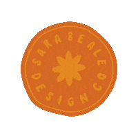 sarabeale orange sara beale design co sara beale Sticker