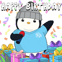 Happy Birthday Party Sticker by Pudgy Penguins