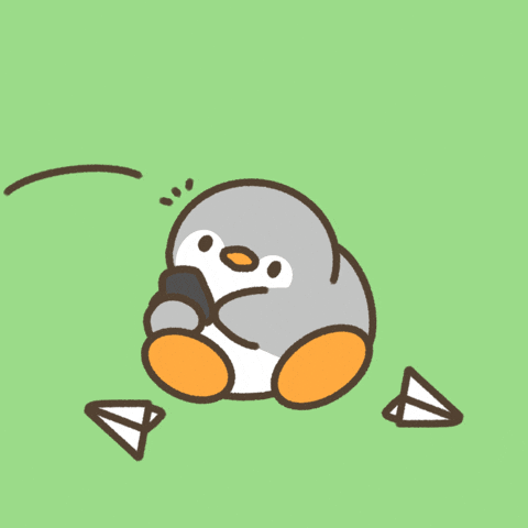 Look Penguin GIF