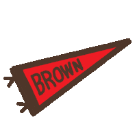 pennant brownu Sticker by Brown University