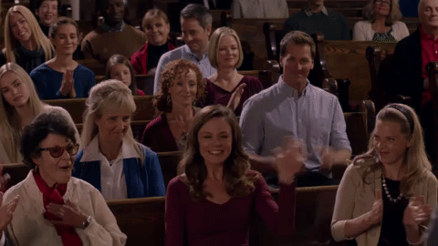 clapping cheering GIF by Hallmark Channel