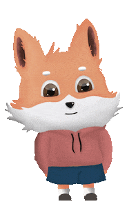 Tired Fox Sticker by Spark Studio