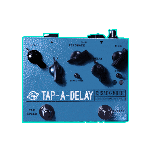 CusackMusic giphygifmaker cusack music tap tempo delay pedal Sticker