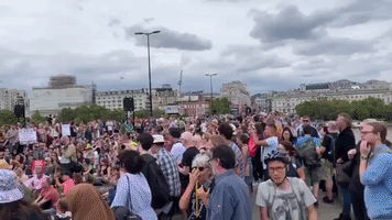 London's Waterloo Bridge Blocked by Anti-Prororgation Protetsers