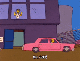 homer simpson crash GIF