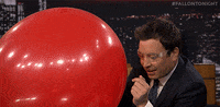 fallontonight funny pop balloon fallon tonight GIF