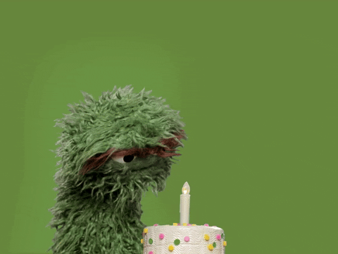 Oscar The Grouch Cake GIF by Sesame Street