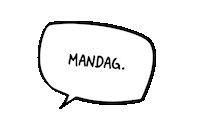 Strandforlag lunch mandag lunchstriper endeligmandag Sticker
