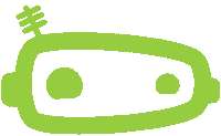 SquashedRobot wink robot wiggle greenrobot Sticker