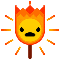 Angry Fire Sticker