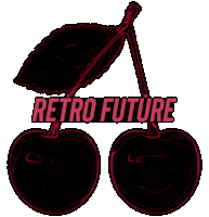 retrofuturebabe neon cherry rfb retro future Sticker
