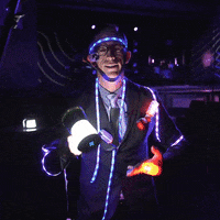communitybible dance light robot community GIF