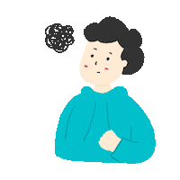 Illustration Thinking Sticker