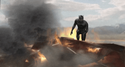 black panther marvel GIF by Morphin