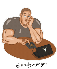 NadyaGinger bored nadyaginger alyosha alyoshenka Sticker