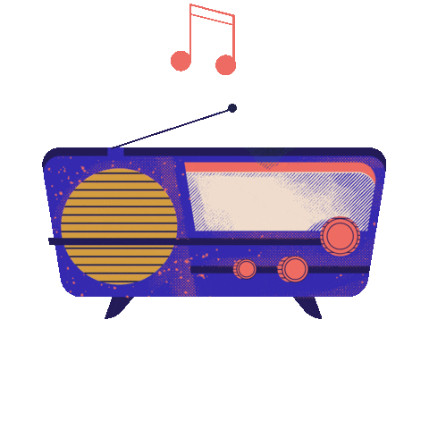 Party Radio Sticker by Maïté Franchi