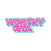 Pink And Blue Fashion Sticker by Worthy Girl